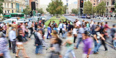 People walking